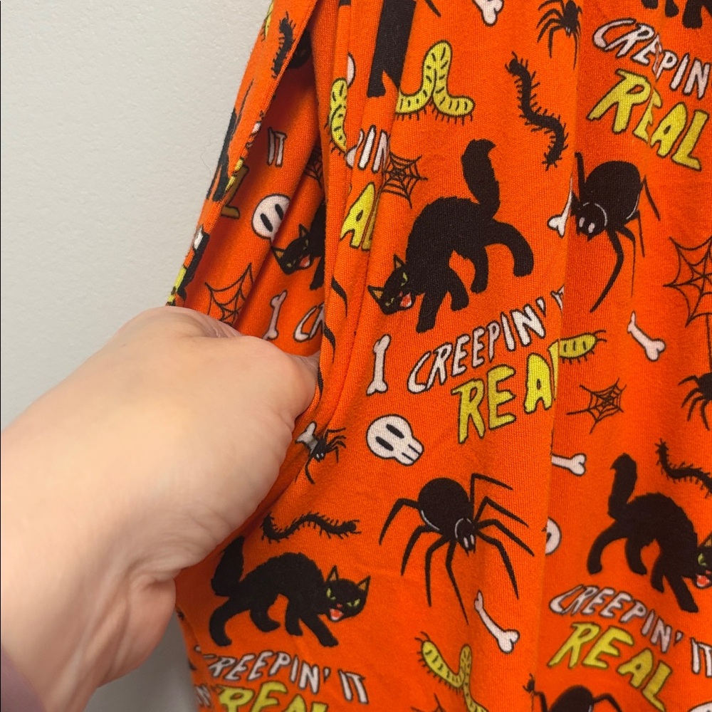☀️Orange Halloween Drawstring Elastic Waisted Pants Soft And Cozy - Picture 6 of 7